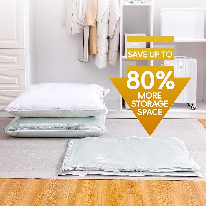 Vacuum Storage Bags with Electric Pump,8 Extra Large Jumbo storage Space Saver Bags (40x31 Inch) for Bedding,Comforters,Blankets,Clothing,Pillows,Jackets,Coats,Vacuum Seal Bags for clothing-NeatNest