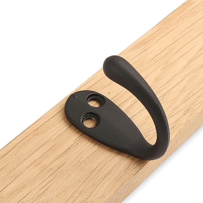 HASWARE 6 PCS Coat Hook, Wall Mounted Hooks Coat Hooks Robe Hooks Hangers Heavy Duty with 12 Pieces Screws for Bedroom Bathroom Kitchen Door Wall (Matte Black)