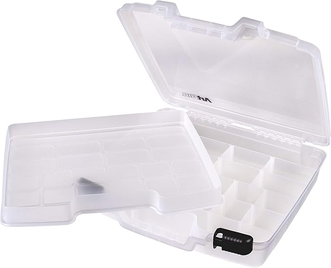 ArtBin 6960AB Quick View Deep Base Carrying Case, Portable Art & Craft Storage Box, 14.5" x 15", Clear