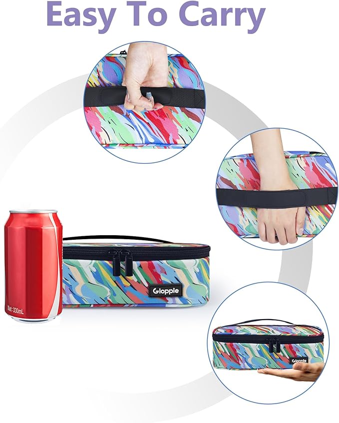 Gloppie Small Lunch Bag Insulated Lunch Box Mini Lunchbox Portable Lunch Cooler Bag Adult Lunch Pail Petty Food Containers Reusable Snack Bag, Camouflage Watercolor-NeatNest