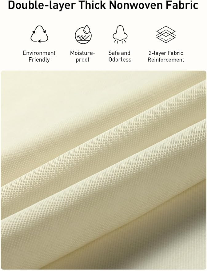 Yecaye 2 Pc Over the Door Organizer with 5 Bins 10 Side Pockets, 44lbs Load Hanging Bathroom and Bedroom Organizer, behind the Door Hanging Organizers for Nursery Newborn Baby Essential Stuff Beige-NeatNest