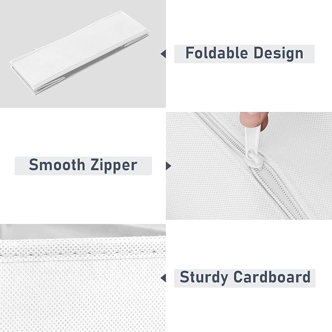 DIMJ Drawer Organizer Clothes - 20 Pack Closet Drawer Organizer Bins for Baby Clothes Storage, Fabric Dresser Organizer for Nursery Bedroom, Foldable Small Drawer Dividers for Underwear Socks-NeatNest