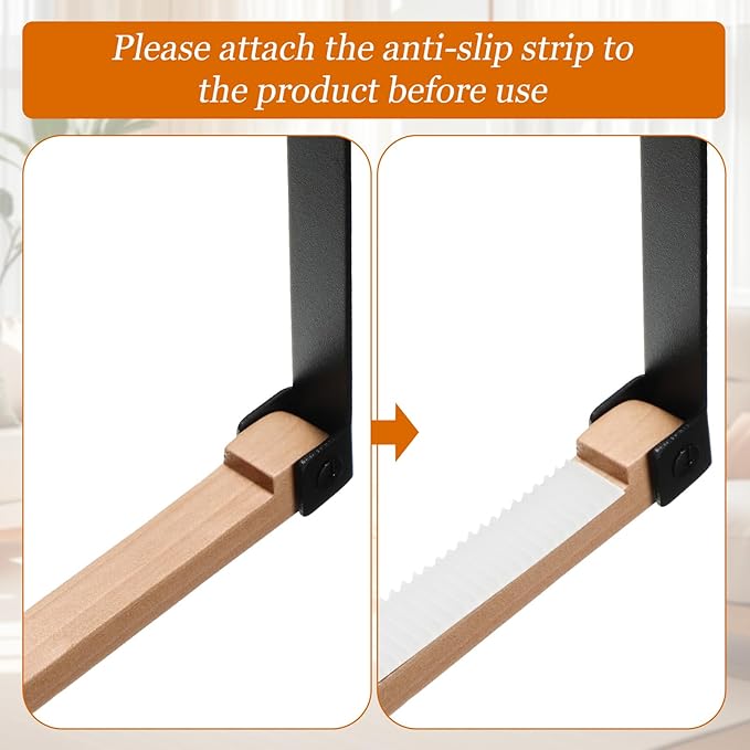 4 Pack Over The Door Hooks Folding Door Hangers with Rubber Portable Clothes Drying Rack Travel Hanging Coat Rack for Bathroom Bedroom Kitchen Laundry Clothing (Black)