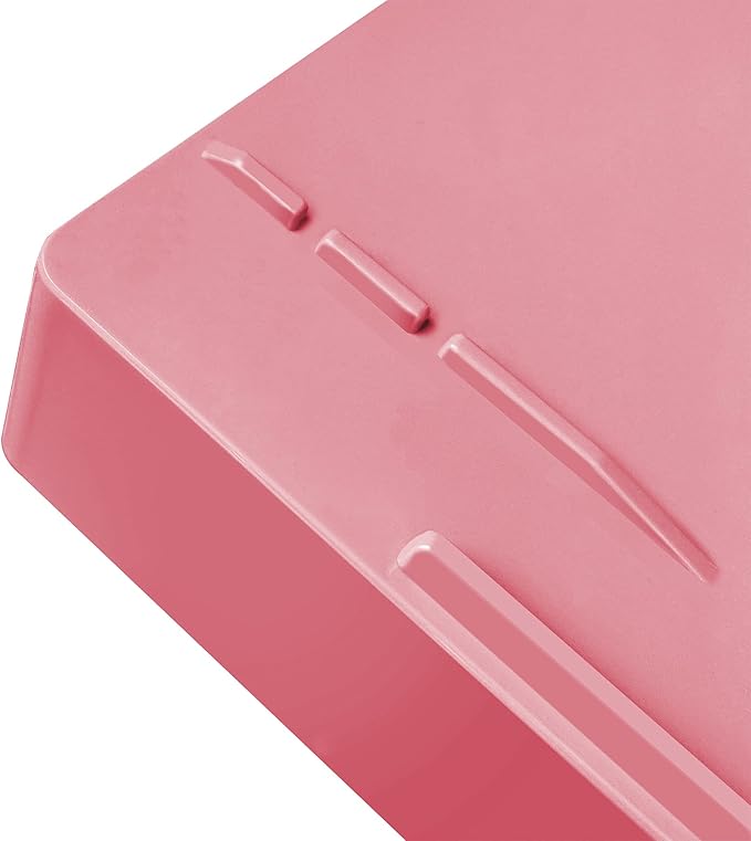 Acrimet Stackable Letter Tray Single Side Load, Plastic, Desktop File Organizer (Solid Pink Color) (1 Unit)-NeatNest