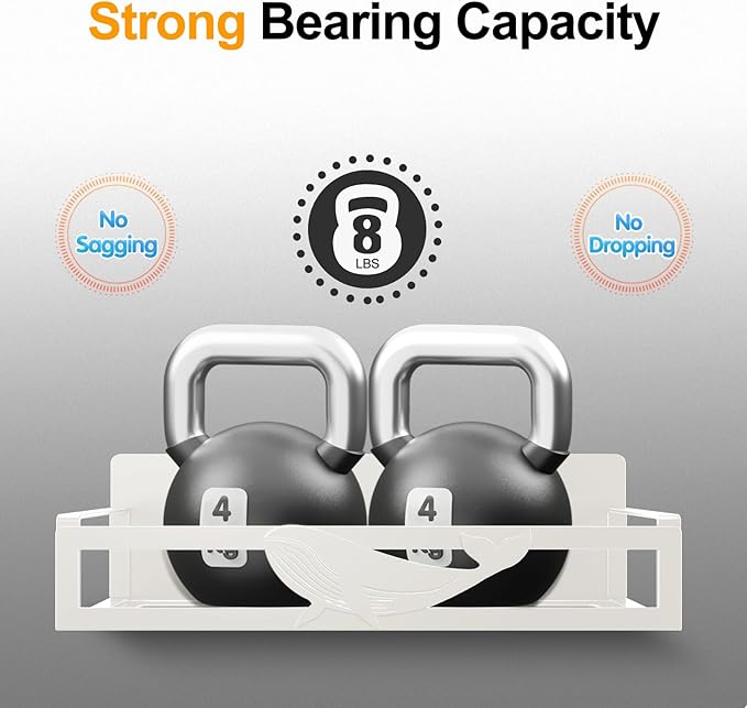 Magnetic Spice Rack for Refrigerator, 4-Pack Metal Seasoning Organizer for Kitchen Storage Organization, Space Saving Magnetic Shelf for Fridge, Pantry, Laundry Room, White