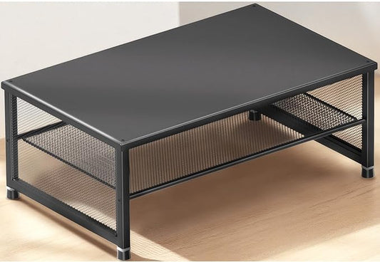 Desk Organizers and Accessories, Computer Monitor Stand Riser, Printer & Laptop Stand, Office Desk Accessories & Desktop Workspace Organizers for Office Supplies (Black)-NeatNest