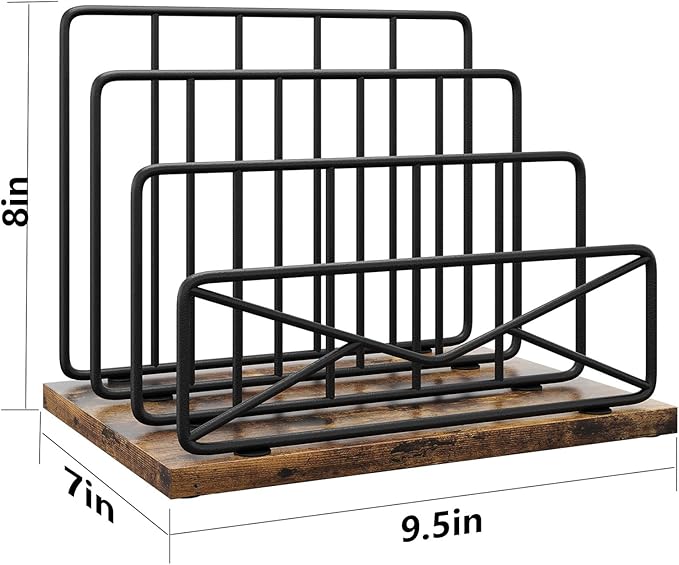 Desktop Mail Sorters Desk Mail Organizer-with 2 or 3 Slot Matte Black Metal Desktop Mail Sorter Metal Storage File Holder Letter Sorter Organizer for Home or Office Desktop (3 Slot)-NeatNest