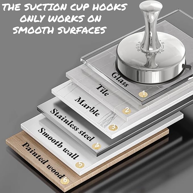DGYB Suction Cup Hooks Set of 4 Suction Bathroom Hook for Wall Chrome Shower Hooks for Inside Shower 304 Stainless Steel Towel Hook for Glass Door Hanging Robe, Loofah, Coats-NeatNest