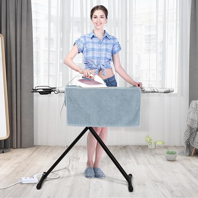 Duwee 12"x36" Ironing Board with Heat Resistant Cover and Thicken Felt Pad, Heavy Sturdy Legs