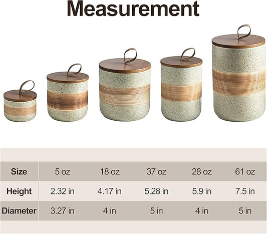 Coffee Storage Container Jar with Lid, Ceramic Kitchen Food Storage Jars with Airtight Lids for Spice Sugar Cookie, Stackable Decorative Jars for Coffee Countertop, 28oz-NeatNest