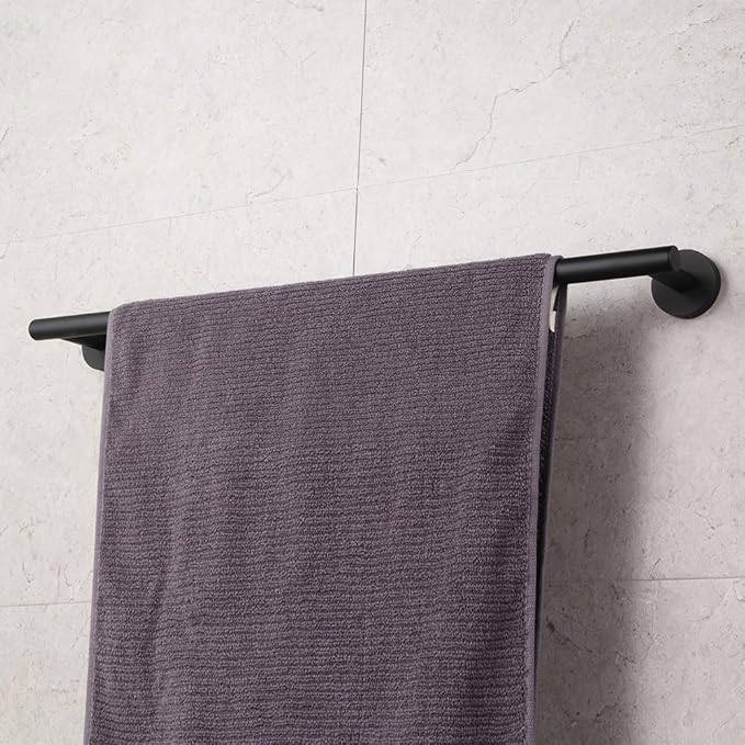 GERZWY Bathroom Towel Bar 24" Stainless Steel Towel Bar Matte Black Contemporary Style Wall Mount for Bath Kitchen AG1101C60-BK