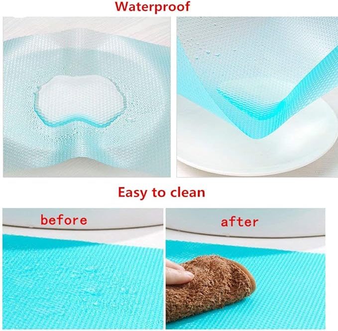 9 Pack Refrigerator Mats,Washable Fridge Mats Liners Easy to Clear Fridge Pads Mat Shelves Drawer Table Mats Refrigerator Liners for Shelves,3Red/3Green/3Blue-NeatNest