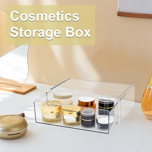 Clear Drawer Organizer - Stackable Drawer Storage Makeup Organizer for Store Cosmetics and Skincares, Suitable for Vanity, Bathroom and Bedroom Locker Organiser-Drawer-NeatNest