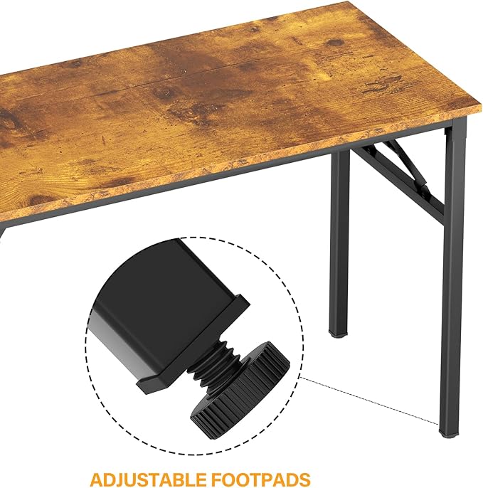 DlandHome Folding Desk - 31.5 Inch Small Computer Desk for Home Office - Folding Table Writing Table for Small Spaces - No Assembly Required - Retro-NeatNest