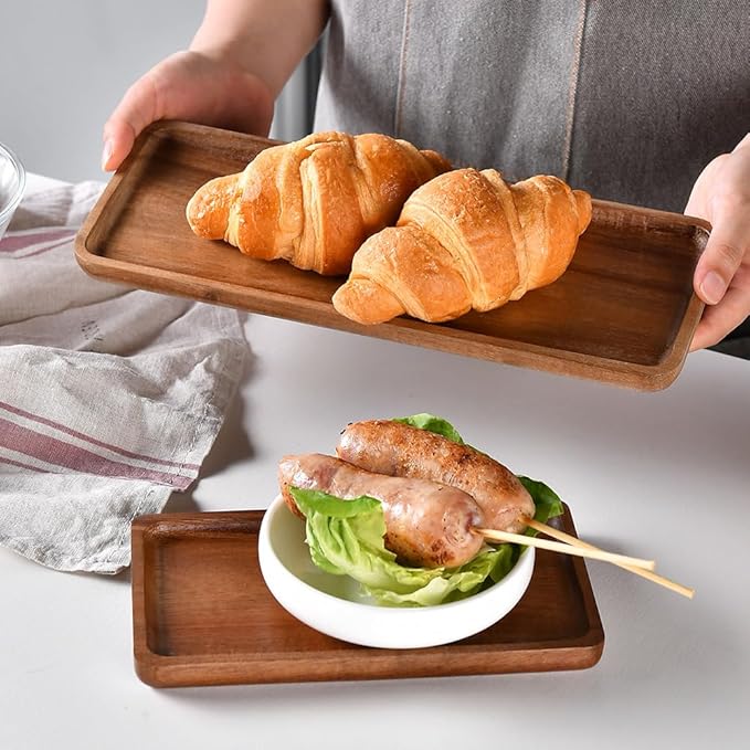 Bathroom Vanity Tray, Bathroom Tray for Counter, Toilet Tank Tray, Wood Bathroom Tray for Organizing and Home Decor (7.9 x 5.1 x 0.8 inch)-NeatNest