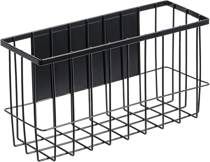 dedoot Magnetic Holder Locker 11"x 3.9"x 5.9" Strong Magnetic Black Mesh Holder Magnetic Basket Organizer Shelf Rack for Whiteboard,Fridge, Sponge, Recipe, Beverage,Refrigerator,Office File Foil-NeatNest