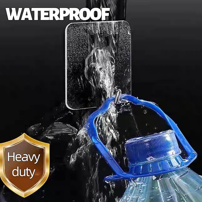 DDMY 24 Packs Hooks for Hanging 50lb Wall Hooks Transparent Reusable Waterproof Adhesive Hook for Kitchen Curtain, Towel Hook for Bathrooms, Heavy Duty Self Coat Hook for Walls No Damage-NeatNest