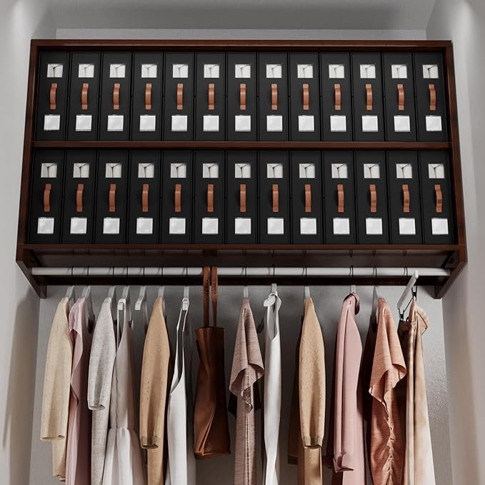 4 Pack Bed Sheet Storage Organizers- Premium Fabric Closet Organizer with Clear View Window, Space-Saving Foldable Design for Queen/King Size Bedsheets, Blankets & Duvet Covers-NeatNest