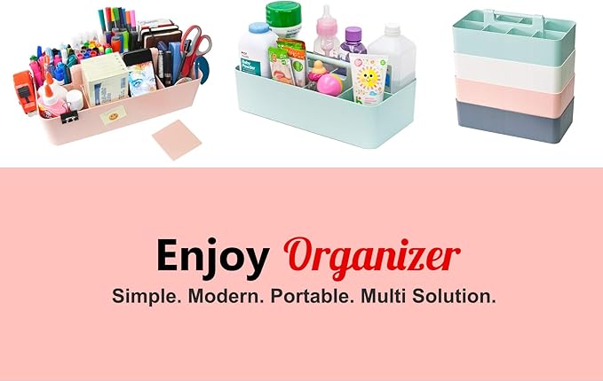 8 Compartments DIY Dividers,Large caddy, Multi Purpose, Simple, Portable, Stackable, Modern Solution for School, Office,MADE IN USA (Royal Purple)-NeatNest