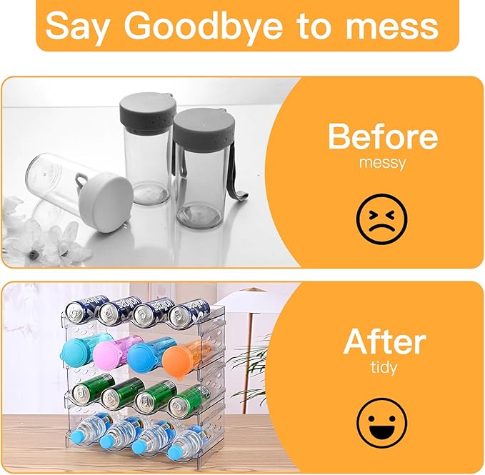 Acrylic Wine Rack for 16 Bottles/Cups - Freestanding Clear Modern Cabinet with Adjustable Shelves, Space-Saving Bar Organizer for Kitchen, Office, Dining Room - Lightweight & Shatter-Resistant