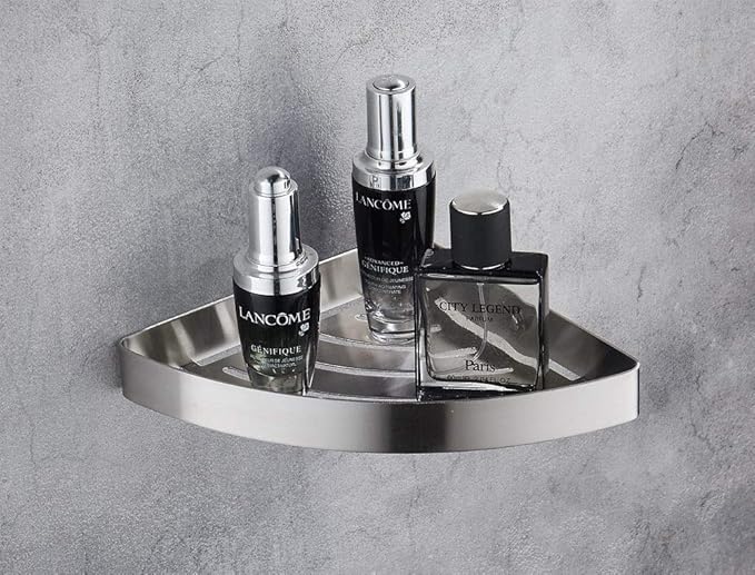 Corner Shower Caddy Shelf,Stainless Steel Soap Basket Bathroom Shower Organizer Rack,Brushed Satin Nickel