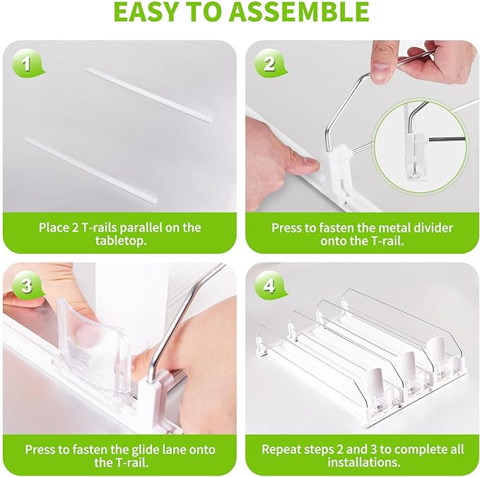 Drink Organizer for Fridge, Soda Can Dispenser for Refrigerator, Automatic Drink Dispenser for Fridge Holds up to 15 Cans, 3 Row