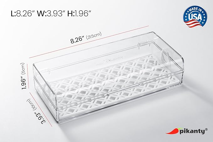 Deli Keeper | Fridge Storage Container with Hinged Lid and Removable Tray | Small Cold Cuts Organizer | Dishwasher Safe | Made in USA-NeatNest