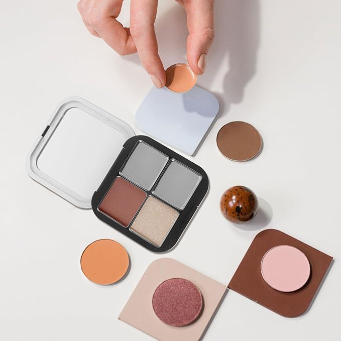 Beaupretty Empty Lipstick Palette Magnetic Eyeshadow Palette Makeup Foundation Blush Container with Mirror for Women Girls Black-NeatNest