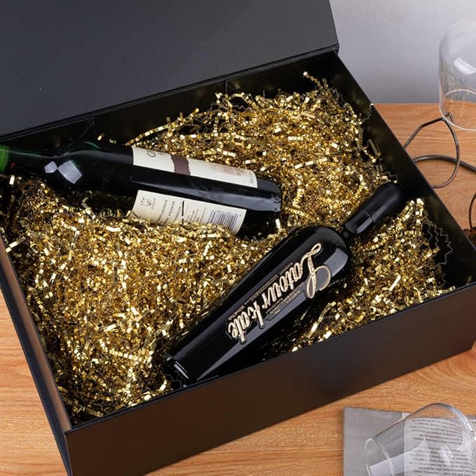 Black Extra Large Gift Box with Lid 4 Pcs 16.5 x 13 x 5.3 Inches, Gift Box large Black Gift Boxes for Presents Clothes Robe Wedding Dress Sweater,Reusable Foldable Bridesmaid Proposal Box(Matte)-NeatNest