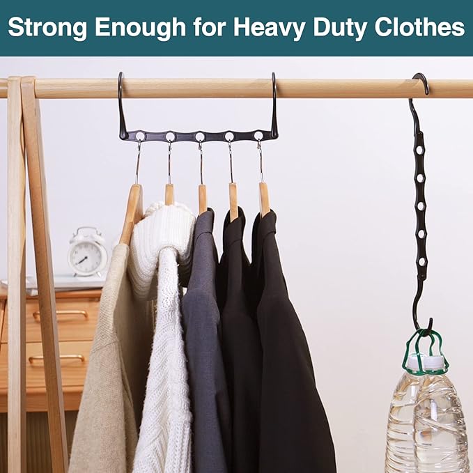 AMKUFO Closet Organizers and Storage 20 Pack Hanger Organizer Magic Hangers Space Saving Hanging Plastic for Heavy Clothes, Dorm Room Bedroom Home RV Car Camper Organization Essentials-NeatNest