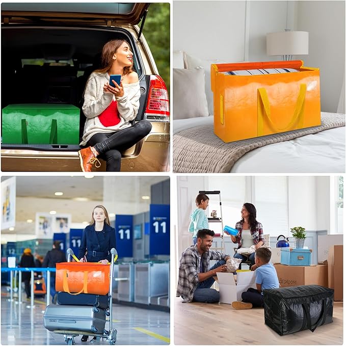 BALEINE 2-Pack Oversized Moving Bags with Reinforced Handles, Heavy-Duty Storage Tote for Clothes, Moving Supplies (Light Yellow, 2-Pack)-NeatNest