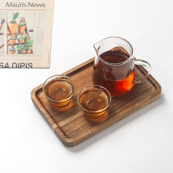 Bathroom Vanity Tray, Bathroom Tray for Counter, Toilet Tank Tray, Wood Bathroom Tray for Organizing and Home Decor (7.9 x 5.1 x 0.8 inch)-NeatNest