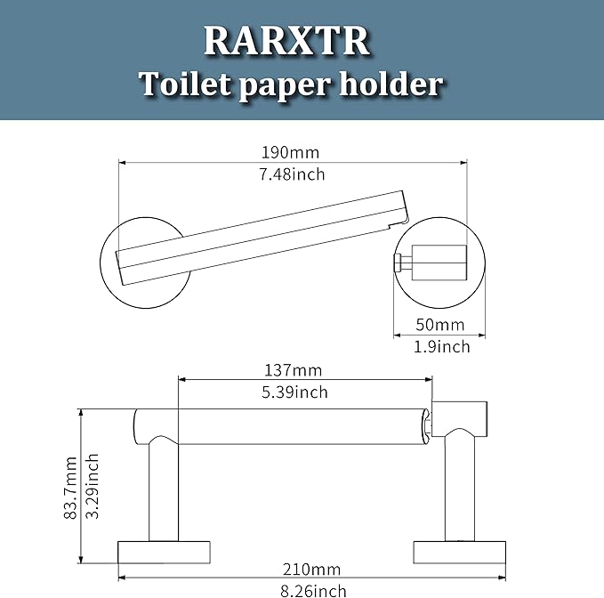 Bathroom Toilet Paper Holder Wall Mount SUS304 Stainless Steel Double Post Pivoting Toilet Paper Roll Holder Wall Mounted for Bathroom RV Commercial Toilet Tissue Dispensers, Brushed Nickel