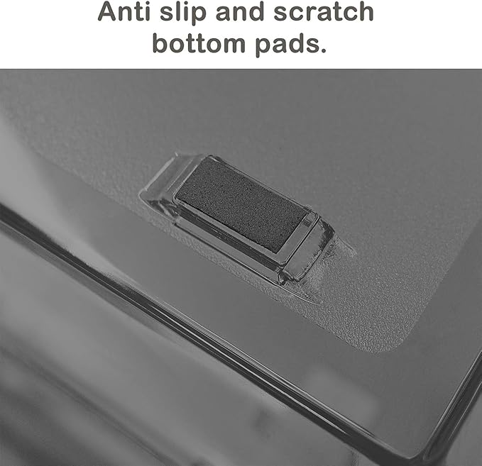 Acrimet Facility 3 Tier Letter Tray, Front Load, Letter Size/A4, Desktop File Organizer, Plastic (Clear Smoke Color)-NeatNest