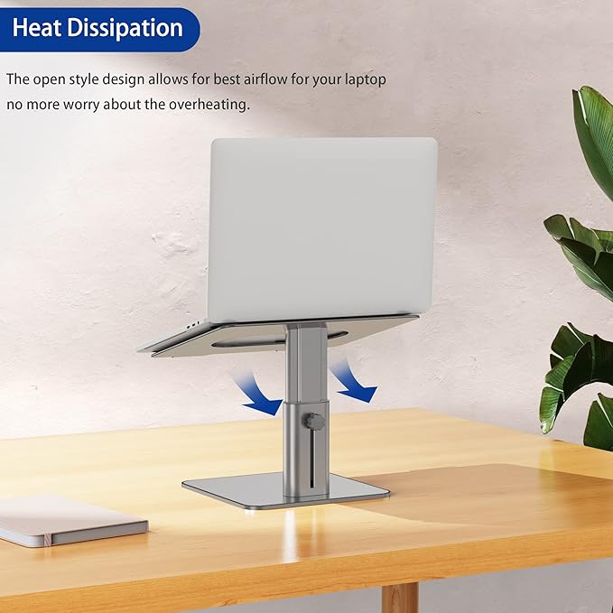 BESIGN LSX6N Laptop Stand, Ergonomic Adjustable Notebook Stand, Riser Holder Computer Stand Compatible with Air, Pro, Dell, HP, Lenovo More 10-15.6" Laptops, Gray-NeatNest