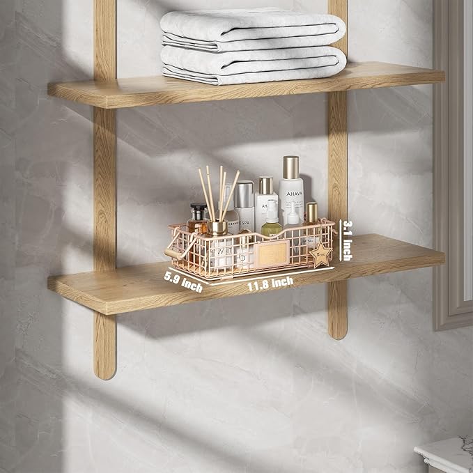 Bathroom Storage Basket with Handle, Home Decor Organizer - Bathroom Organizers and Storage - Exquisite Vanity Tray for Skincare - Counter Tray for Organizing - Pink-NeatNest