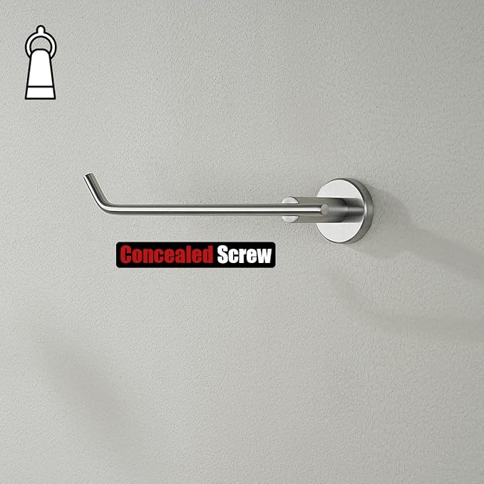JQK Hand Towel Bar, Stainless Steel Towel Ring for Bathroom, 9 Inch Necklace Holder Brushed Finish Wall Mount Left Hand, TR101-BN