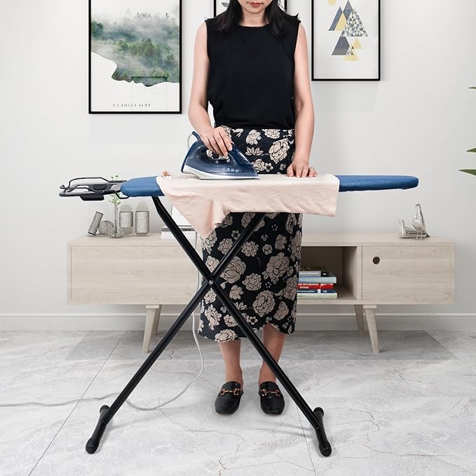 Duwee 12"x36" Ironing Board with Heat Resistant Cover and Thicken Felt Pad, Heavy Sturdy Legs