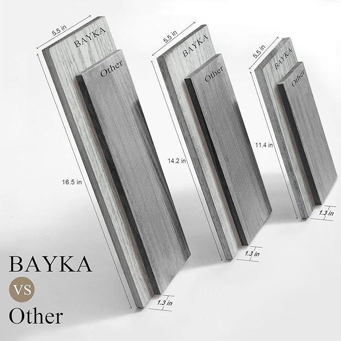 BAYKA Wall Shelves for Bedroom Decor, Floating Wall Shelves for Living Room Kitchen Storage, Wall Mounted Rustic Wood Floating Shelves for Kids Books,Corner Shelves for Bathroom(White,Set of 3)-NeatNest