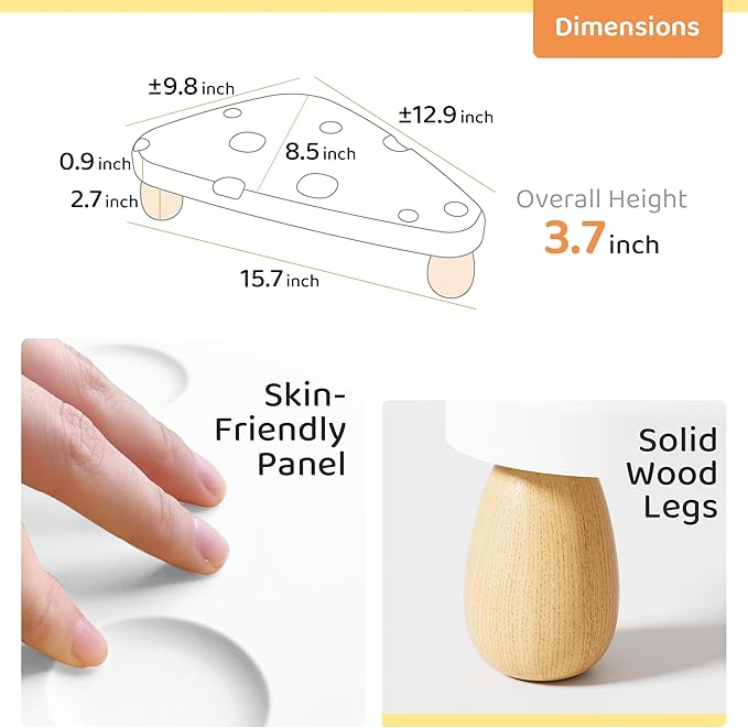 Cute Monitor Stand Riser,Cheese-Shaped Sturdy Desktop Computer Stand Wood White Monitor Riser for Laptop, PC, Computer,White-NeatNest