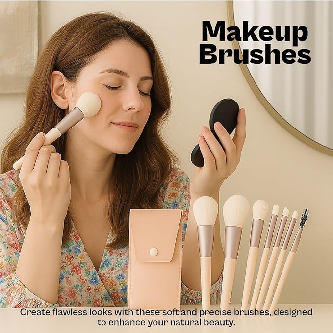LIVINGHOME 360° Rotating Makeup Organizer – Clear Acrylic Makeup Brush Holder with Lid – Large Vanity Makeup Storage for Brushes, Lipsticks & Skincare – Stylish Countertop Cosmetic Organizer-NeatNest