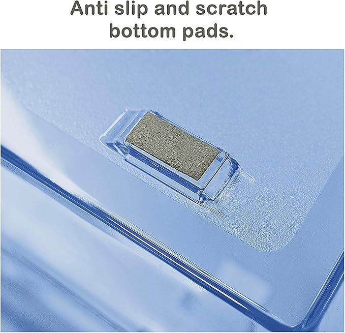 Acrimet Facility 2 Tier Letter Tray, Front Load, Letter Size/A4, Desktop File Organizer, Plastic (Clear Blue Color)-NeatNest