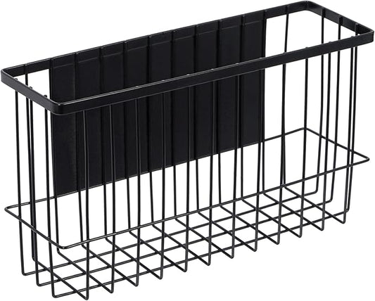 dedoot Magnetic Holder Locker Strong Black Mesh Holder Magnetic Basket Organizer Shelf Rack for Whiteboard,Fridge, Sponge, Recipe, Beverage ,Refrigerator ,Office File Foil,10.25x 3.6x 6 inches-NeatNest