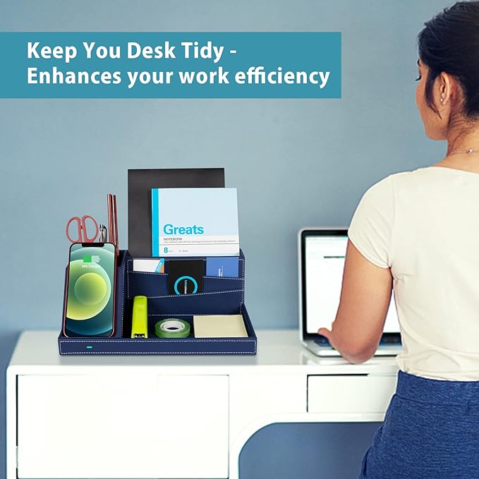 Desk Organizer with Charging Station, Nightstand Organizer Phone Docking Station, Men Gift Husband Wife Anniversary Dad Birthday Nightstand Purse Father Graduation Male Travel Idea Gadgets-NeatNest