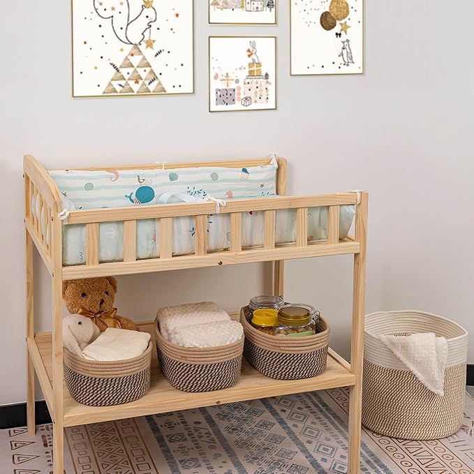 CubesLand Small Cube Shelf Closet Storage Baskets Bins Set 2,Woven Basket for Organizing/Storage, Long-lasting &Skin-friendly Storage Basket Bin,Stylish Room Decor Basket,Camel/Mixed Black Rope Basket-NeatNest