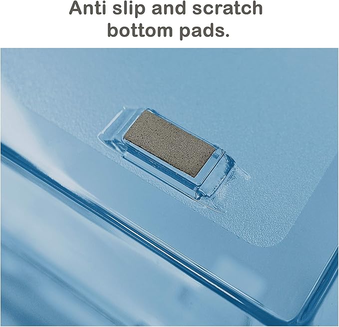 Acrimet Facility 2 Tier Letter Tray, Side Load, Letter Size/A4, Desktop File Organizer, Plastic (Clear Blue Color)-NeatNest