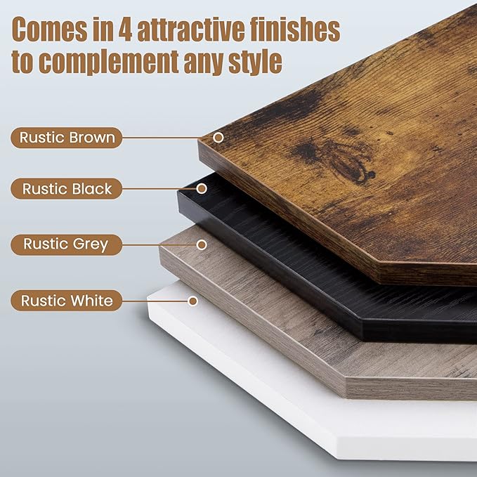 Corner Shelf Wall Mount, Floating Corner Shelves, Set of 2 Corner Wall Shelf Organizer, Rustic Wood Wall Storage Display Shelves for Living Room Bedroom Bathroom Kitchen, Rustic White-NeatNest