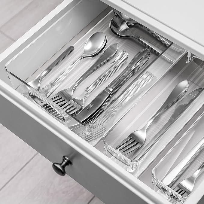Sorbus 10-Pack Small Clear Plastic Organizing Bins – Clear Bins for Organizing, Refrigerator Organizers, Fridge Organizer, Pantry Storage, Kitchen Organizer, and Pantry Organizers and Storage Bins
