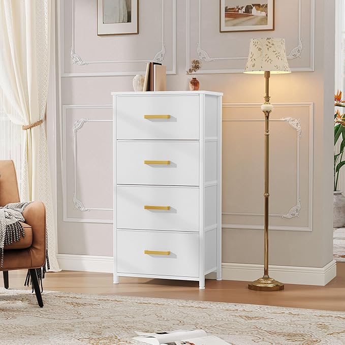 DWVO Dresser with 4 Drawers - Fabric Storage Tower, Organizer Unit for Bedroom, Living Room, Hallway, Closets-NeatNest