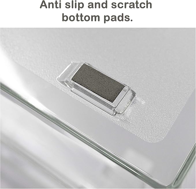 Acrimet Facility 3 Tier Letter Tray, Front Load, Letter Size/A4, Desktop File Organizer, Plastic (Clear Crystal Color)-NeatNest